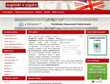 Tablet Screenshot of angielski.nauczaj.com